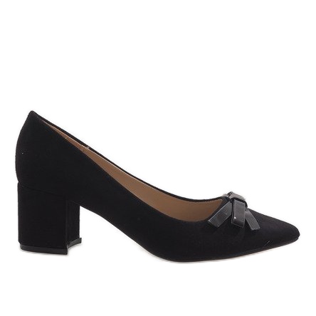Tacco alto in camoscio nero 7075-P