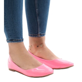Ballerine classiche in vernice rosa L809