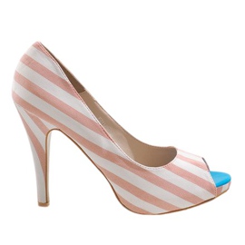 Tacchi aperti rosa K011 bianca