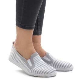 Sneakers a righe grigie XJ-2909 grigio