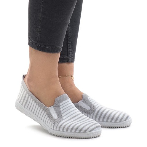 Sneakers a righe grigie XJ-2909 grigio