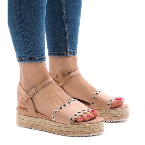 Sandali rosa con plateau 99-46