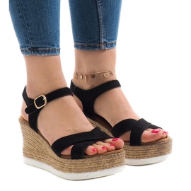 Sandali con zeppa XL104 neri nero