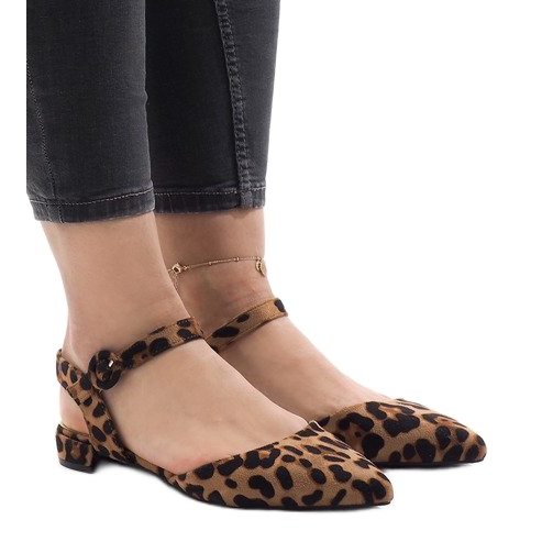 Ballerine leopardate 77-100 marrone