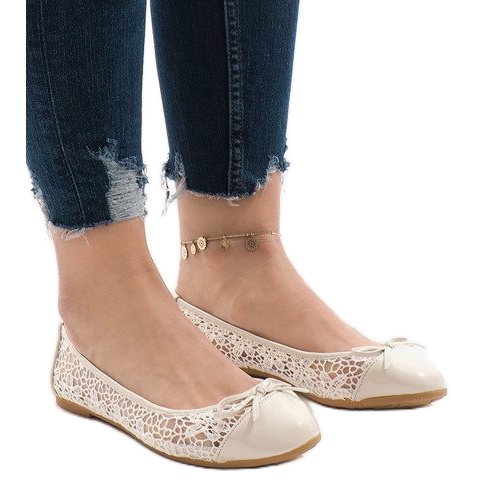 Ballerine traforate beige 98-5y
