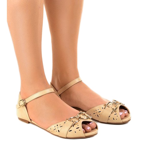 Sandali beige con fibbia GF-180