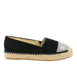 Espadrillas sneakers nere sulla piattaforma 180-6 nero