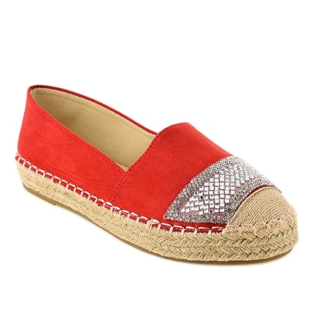 Espadrillas sneakers rosse sulla piattaforma 180-6 rosso