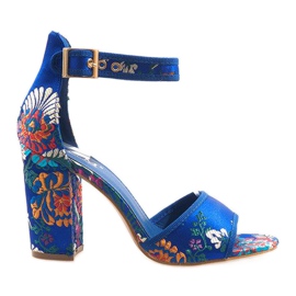Sandali blu sul palo 77-14