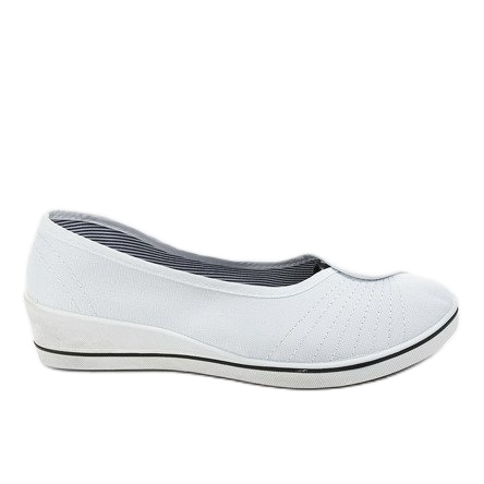 Sneakers bianche, sneakers con zeppa NS-02 bianca