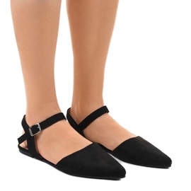 235-4 sandali ballerina neri nero