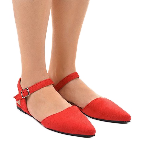 Sandali rossi ballerina 235-4 rosso