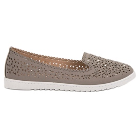 Top Shoes Signori con i cristalli grigio