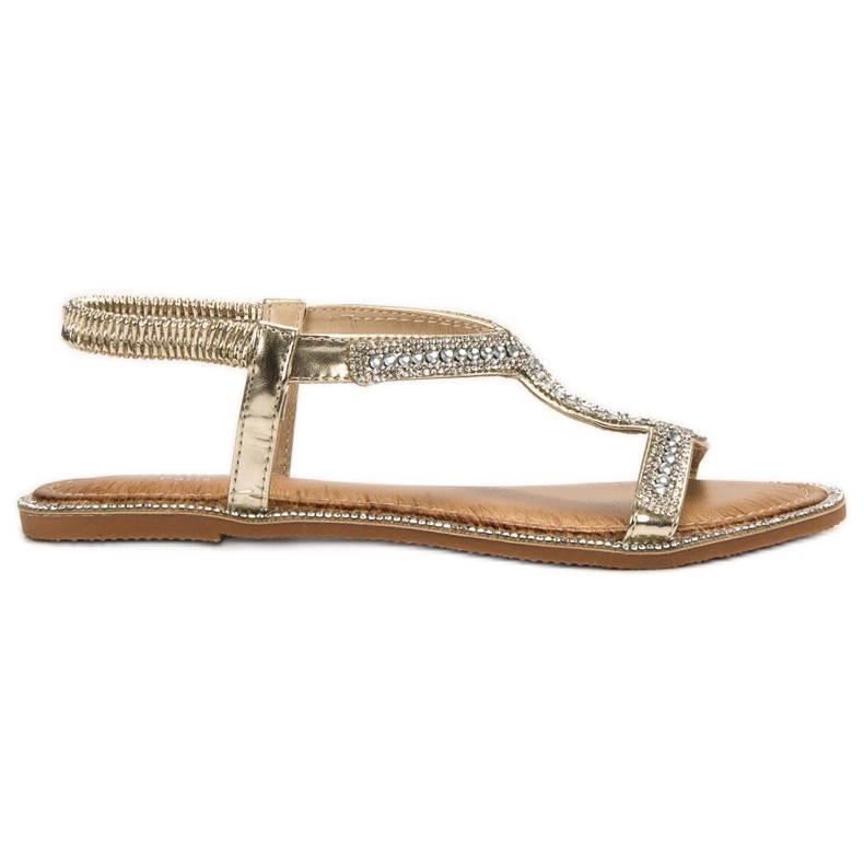SHELOVET Sandali Slip On dorati d'oro