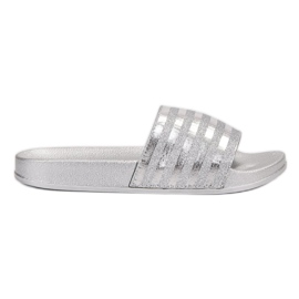 Weide Pantofole Con Glitter grigio