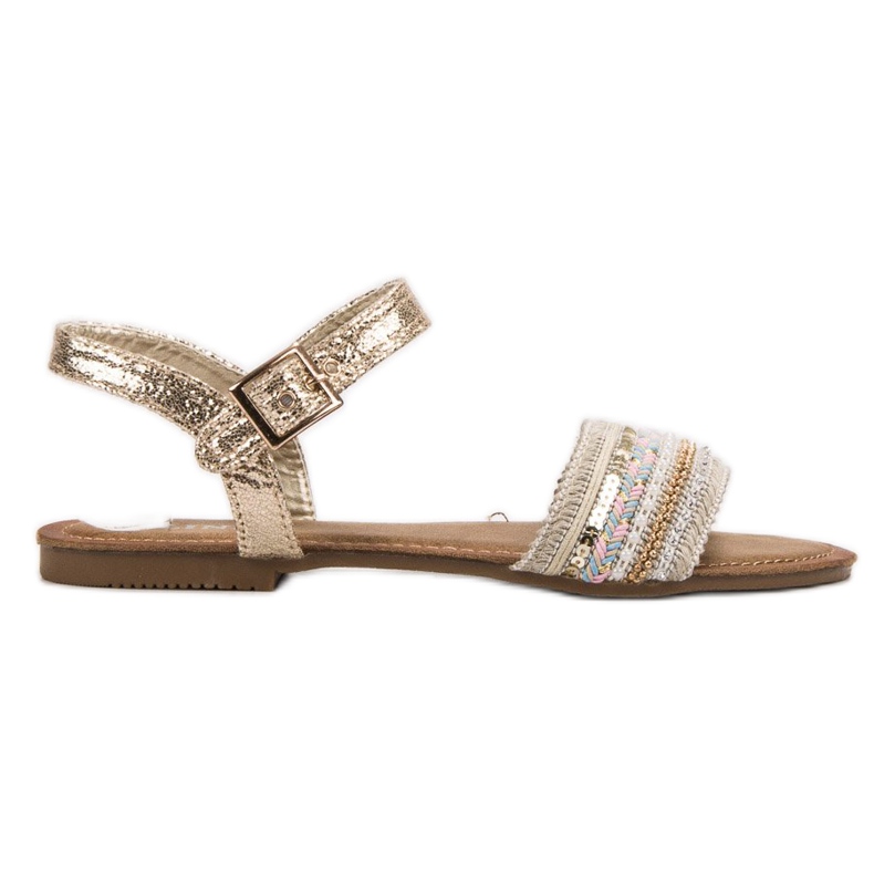 SHELOVET Sandali Con Paillettes marrone