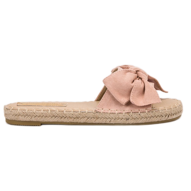 Forever Folie Pantofole Scamosciate Con Fiocco rosa