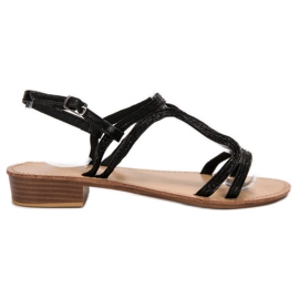 SHELOVET Sandali con tacco alto nero