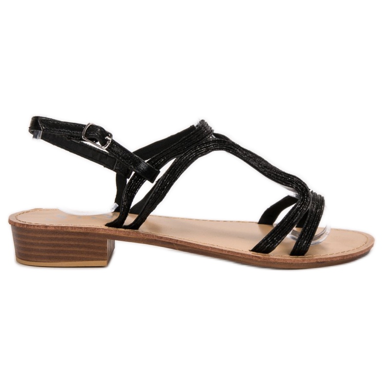 SHELOVET Sandali con tacco alto nero