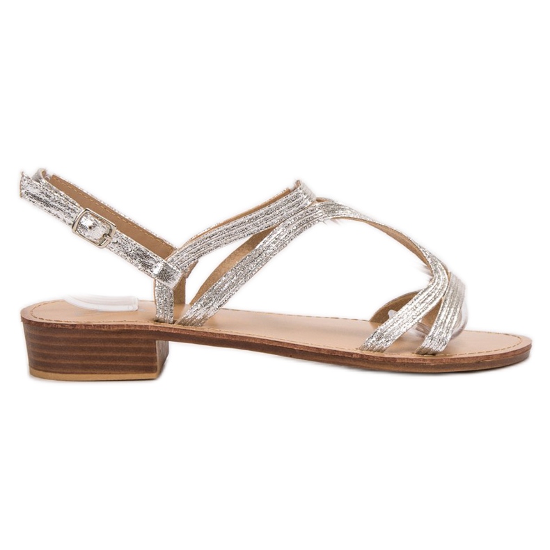 SHELOVET Sandali con tacco alto grigio
