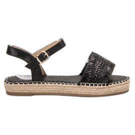 Small Swan Sandali Espadrillas Neri nero
