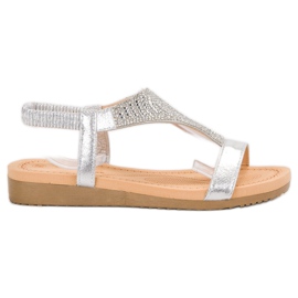 Top Shoes Eleganti sandali argento grigio