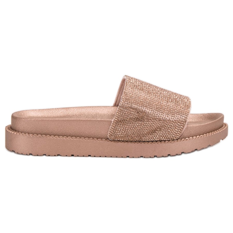 SHELOVET Pantofole Con Cristalli rosa