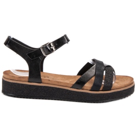 Bestelle Sandali Con Suola Glitter nero