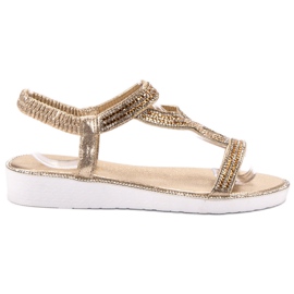 SHELOVET Sandali slip-on con zeppa giallo