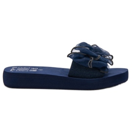 Best Shoes Pantofole in schiuma con fiocco blu