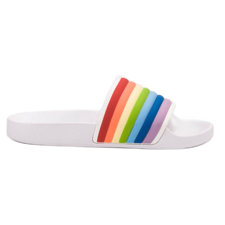 Sweet Shoes Infradito in gomma colorata bianco multicolore
