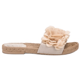 SHELOVET Pantofole espadrillas beige