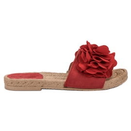 SHELOVET Pantofole rosse Espadrillas rosso