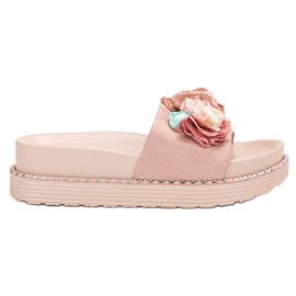 Bello Star Pantofole Sulla Piattaforma rosa
