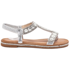 Bello Star Sandali argento decorati grigio
