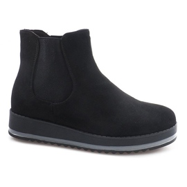 Stivaletti caldi Stivali Jodhpur K-105 Nero