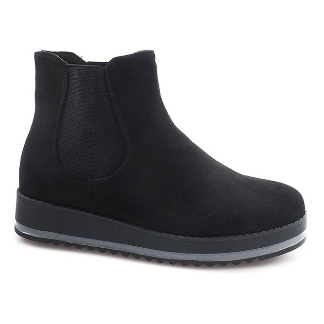 Stivaletti caldi Stivali Jodhpur K-105 Nero
