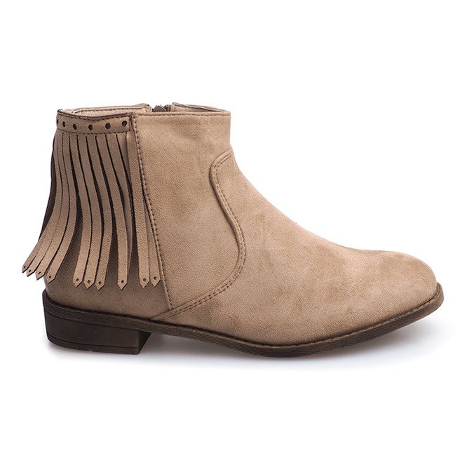 Stivali in camoscio stile boho 8355 Beige