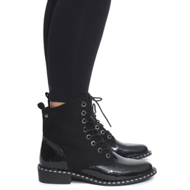 Stivali laccati esclusivi BL-29 Black nero
