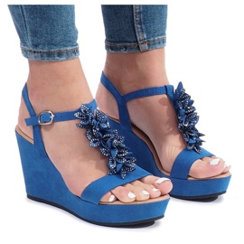 Sandali con zeppa Blue Liris
