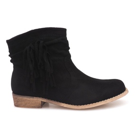 Stivaletti in pelle scamosciata Stivali Jodhpur ZY9040 Nero