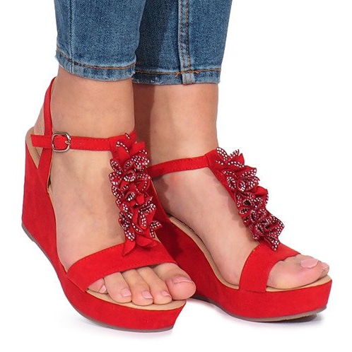 Sandali con zeppa Red Liris rosso