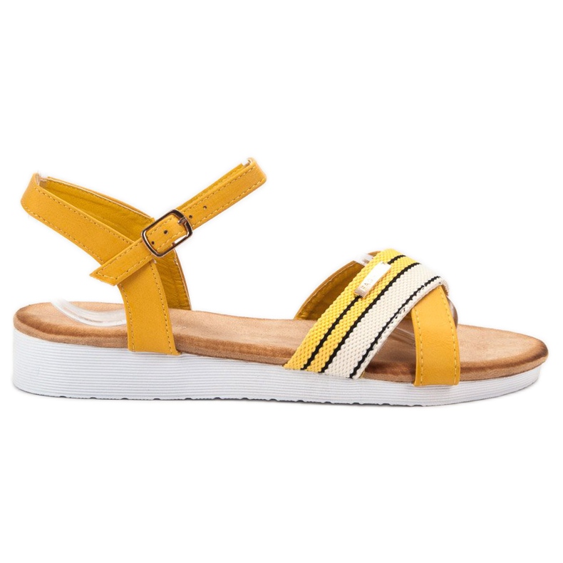 Bello Star Sandali con fibbia giallo