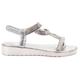 Bestelle Sandali slip-on sulla piattaforma grigio