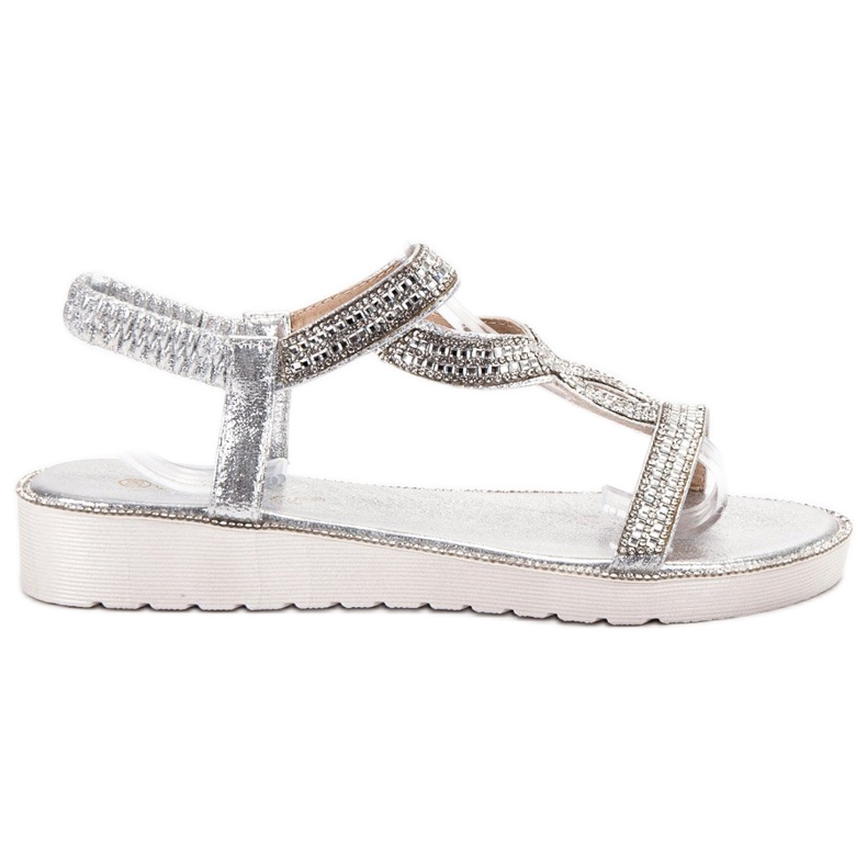 Bestelle Sandali slip-on sulla piattaforma grigio
