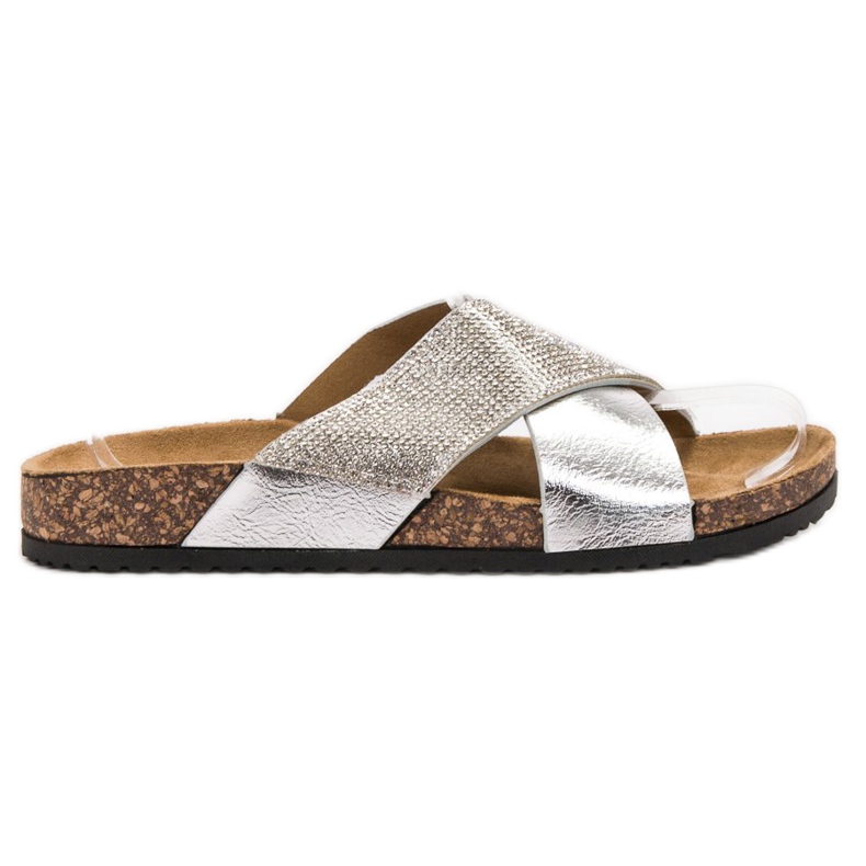 SHELOVET Pantofole classiche argento grigio