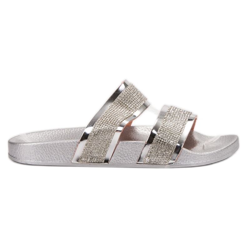Erynn Pantofole d'argento grigio