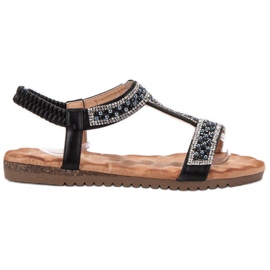 Emaks Sandali da donna decorati nero