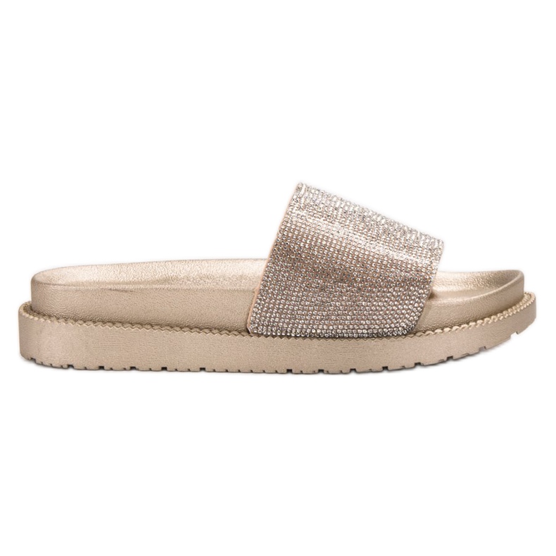 SHELOVET Pantofole Con Cristalli giallo