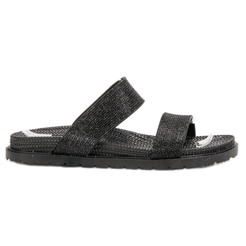 EXQUILY Pantofole di gomma alla moda nero